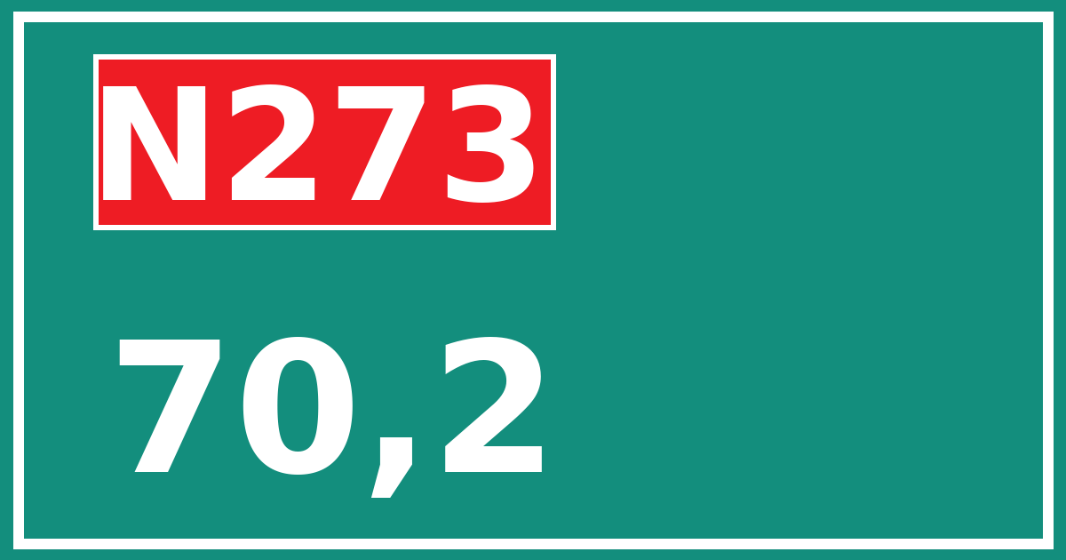 Hectometerbord N273 70,2