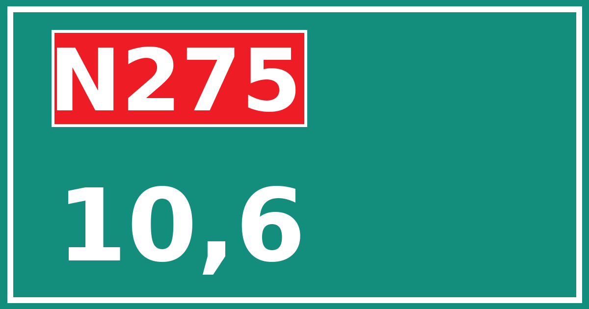 Hectometerbord N275 10,6