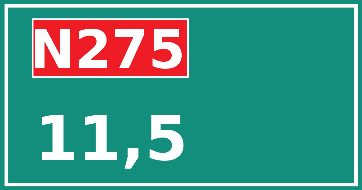 Hectometerbord N275 11,5