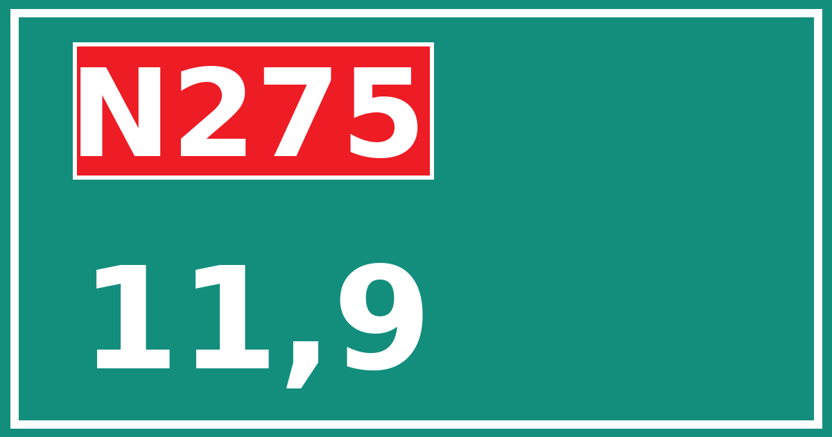 Hectometerbord N275 11,9