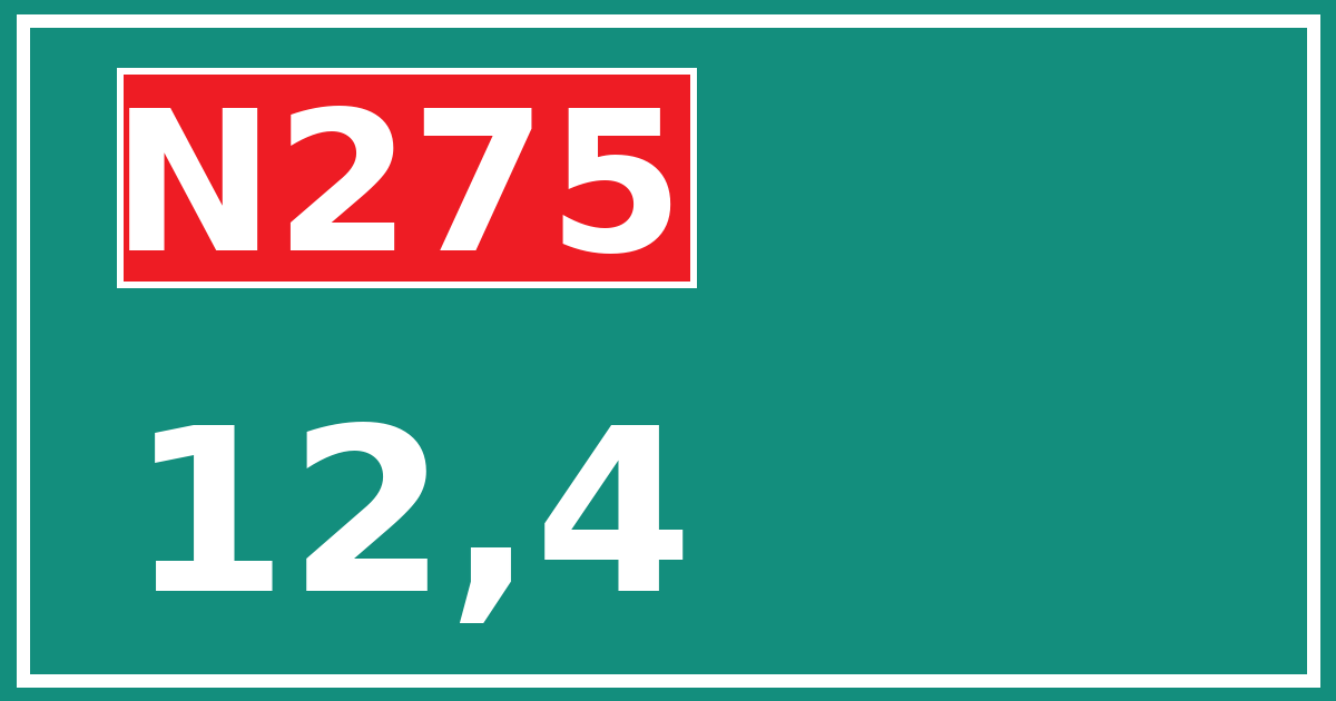 Hectometerbord N275 12,4