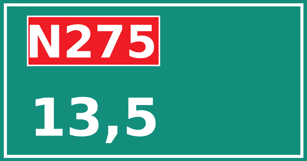 Hectometerbord N275 13,5