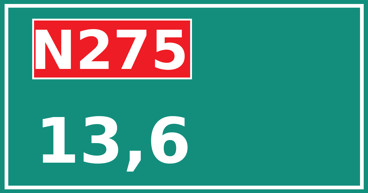 Hectometerbord N275 13,6