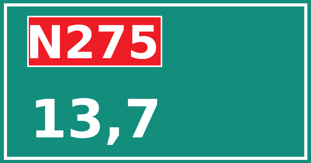 Hectometerbord N275 13,7