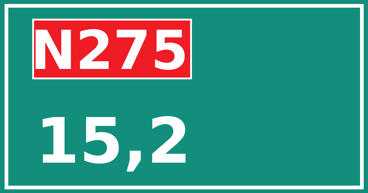 Hectometerbord N275 15,2