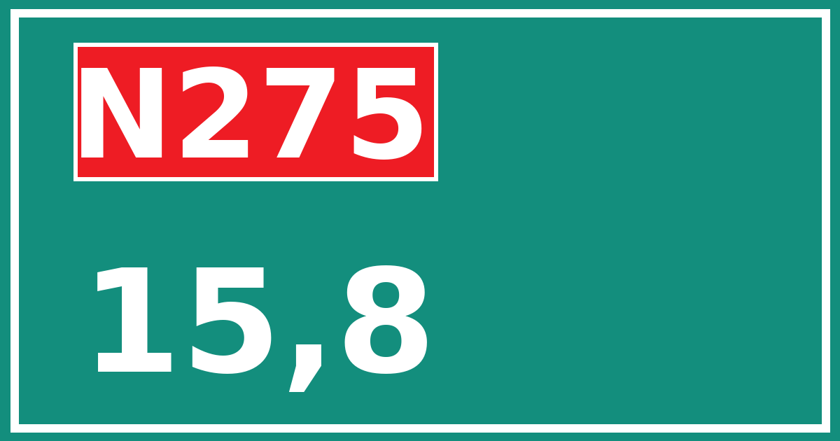 Hectometerbord N275 15,8