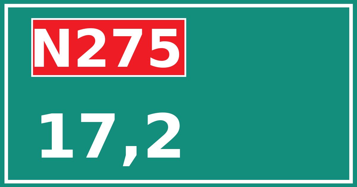 Hectometerbord N275 17,2