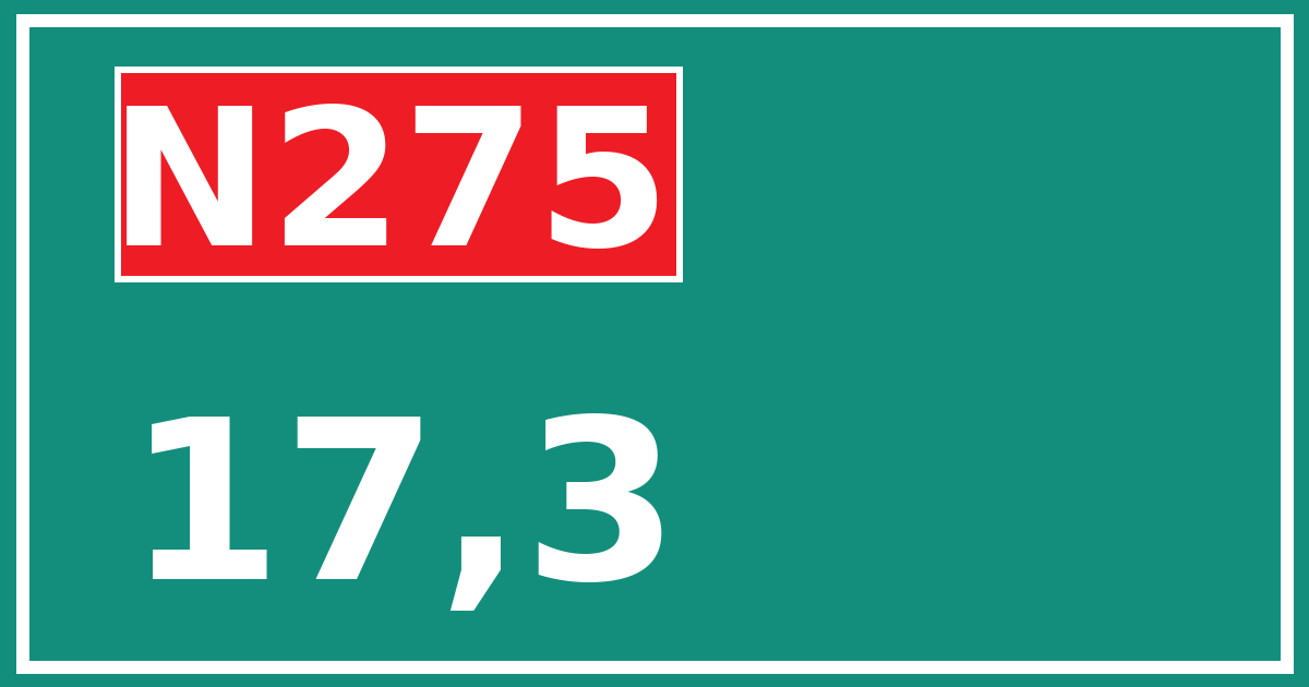 Hectometerbord N275 17,3