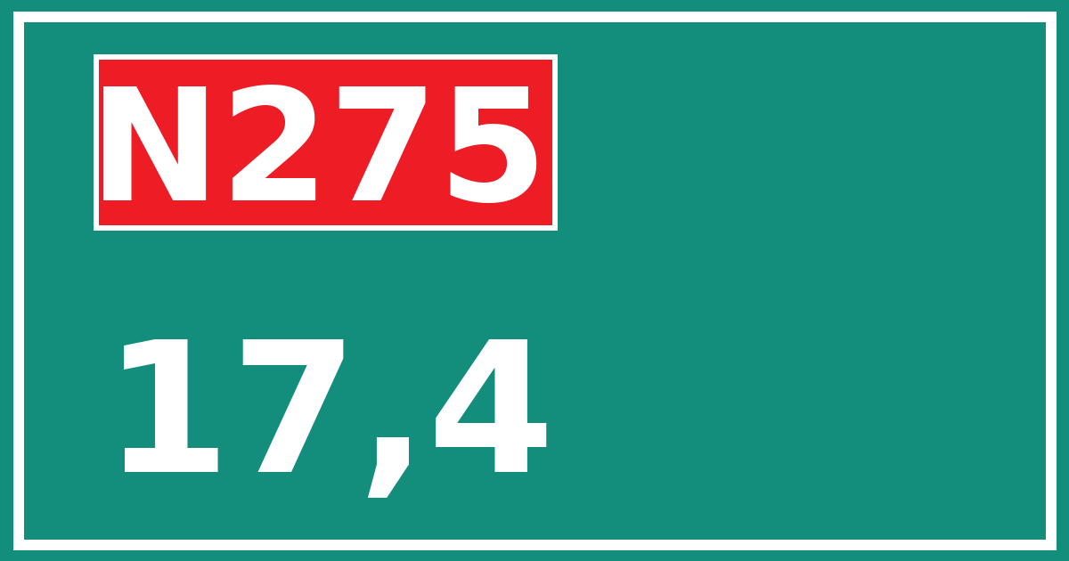 Hectometerbord N275 17,4