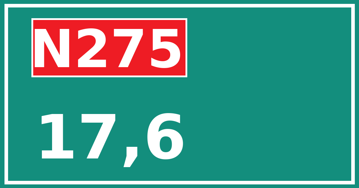 Hectometerbord N275 17,6