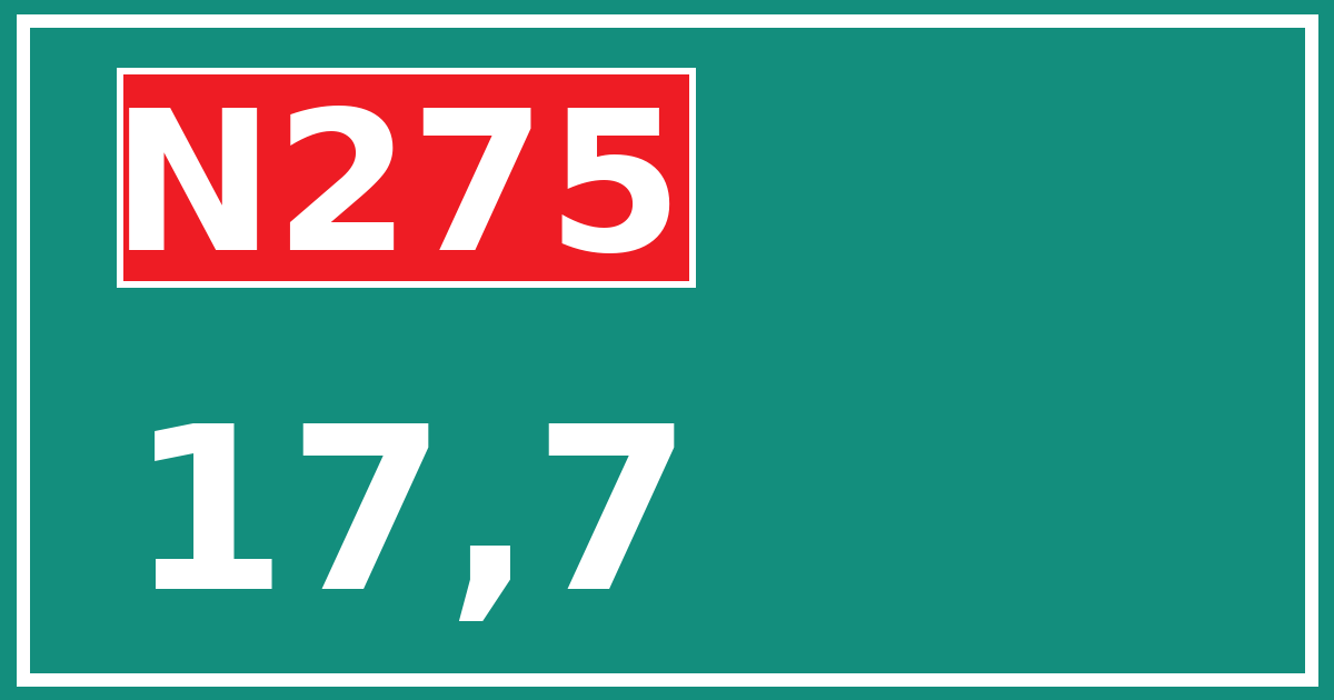 Hectometerbord N275 17,7