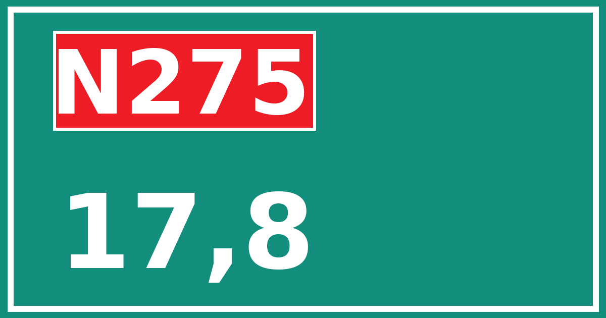 Hectometerbord N275 17,8
