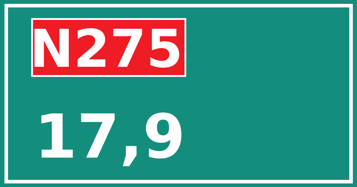 Hectometerbord N275 17,9