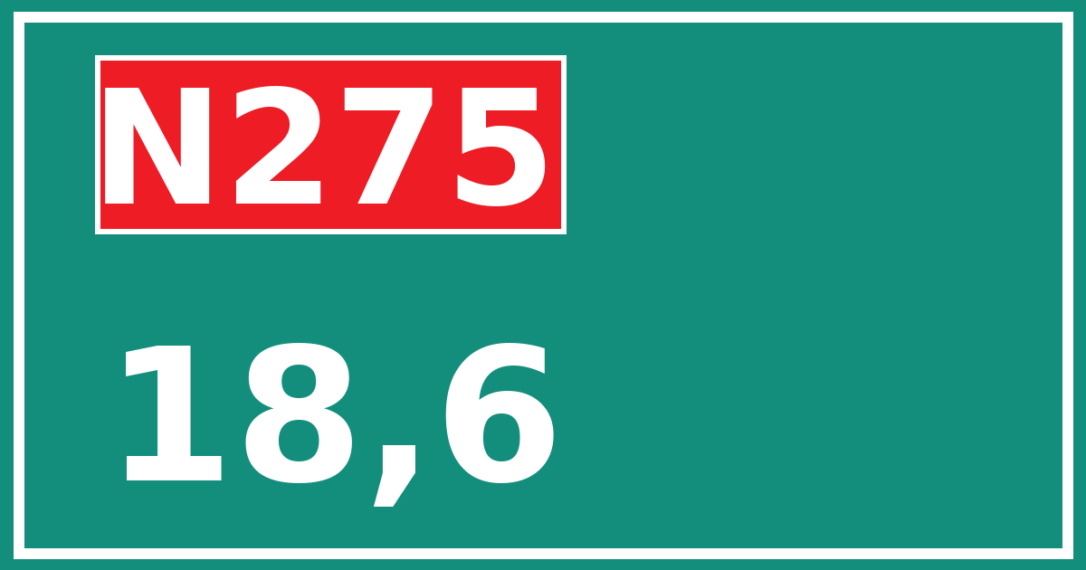 Hectometerbord N275 18,6