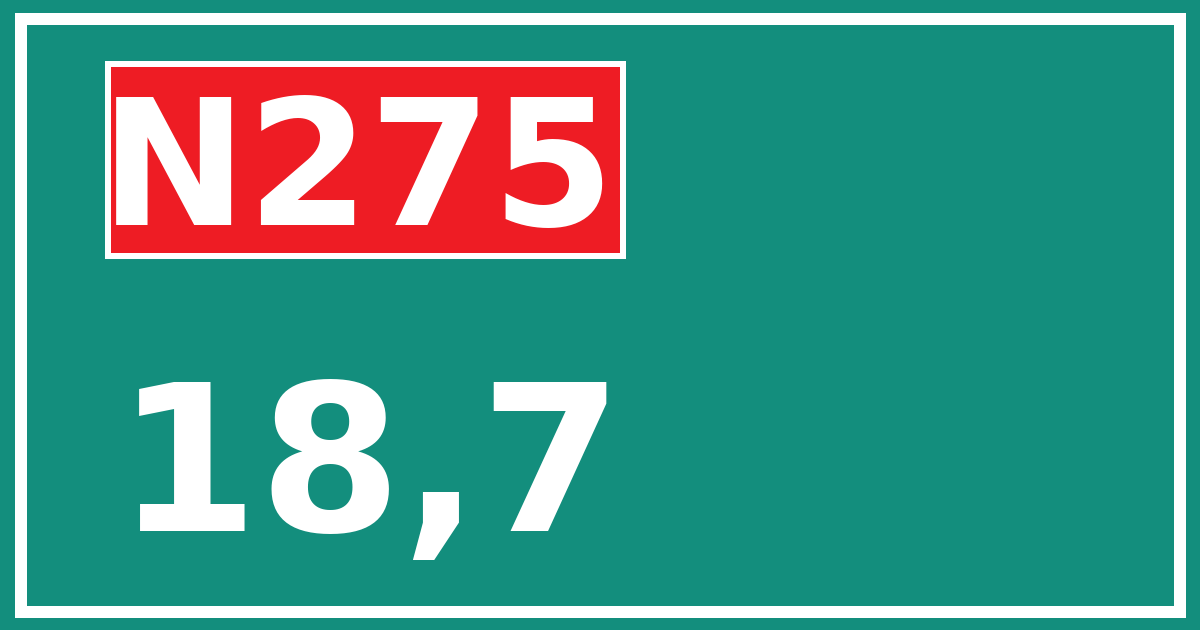 Hectometerbord N275 18,7