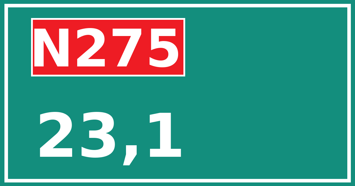 Hectometerbord N275 23,1