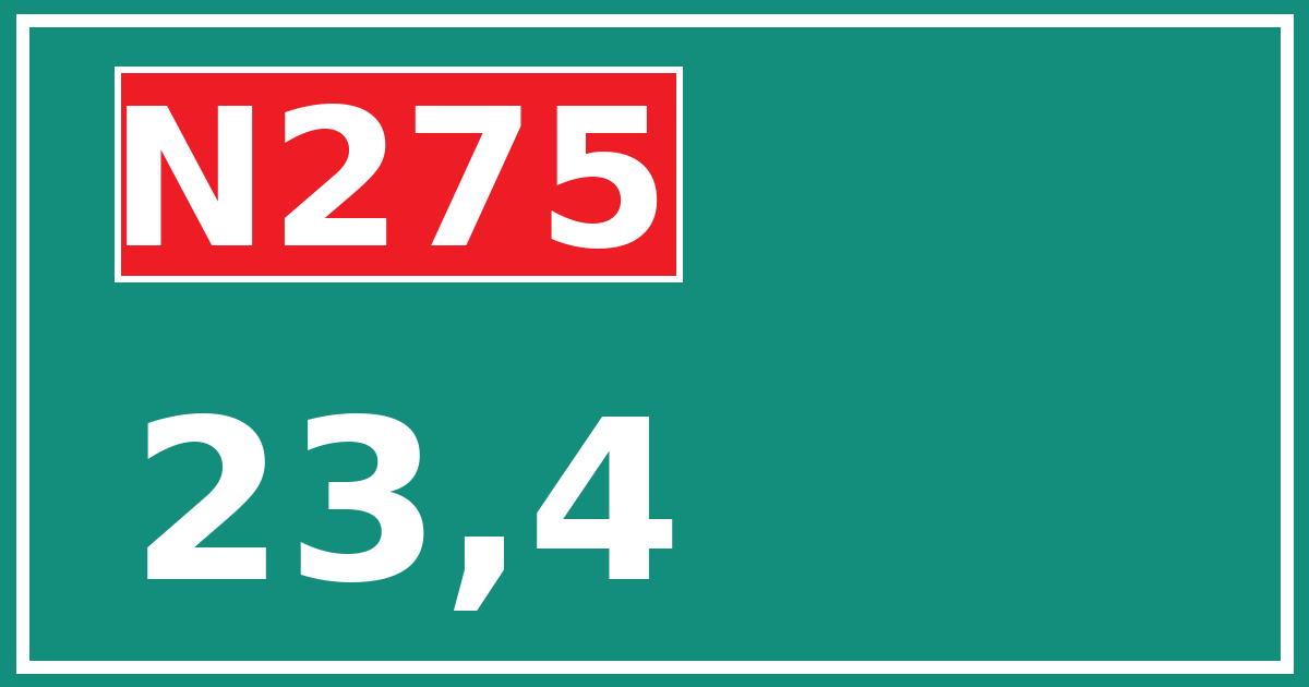 Hectometerbord N275 23,4