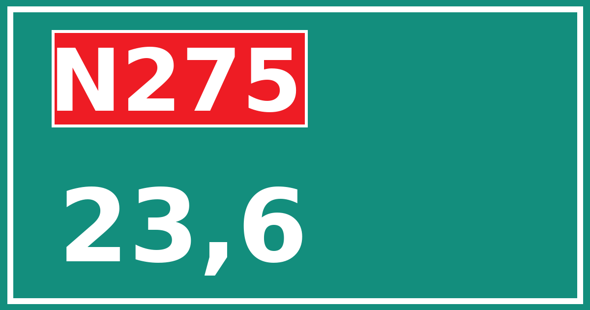 Hectometerbord N275 23,6