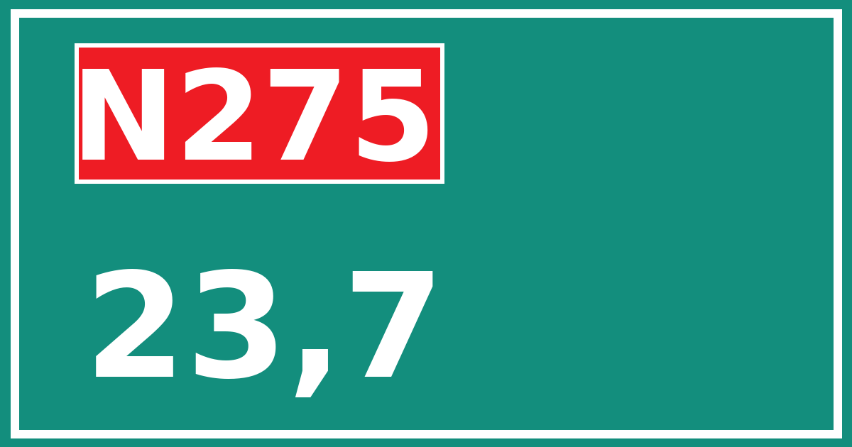 Hectometerbord N275 23,7