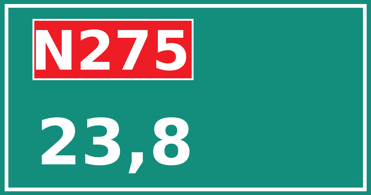 Hectometerbord N275 23,8