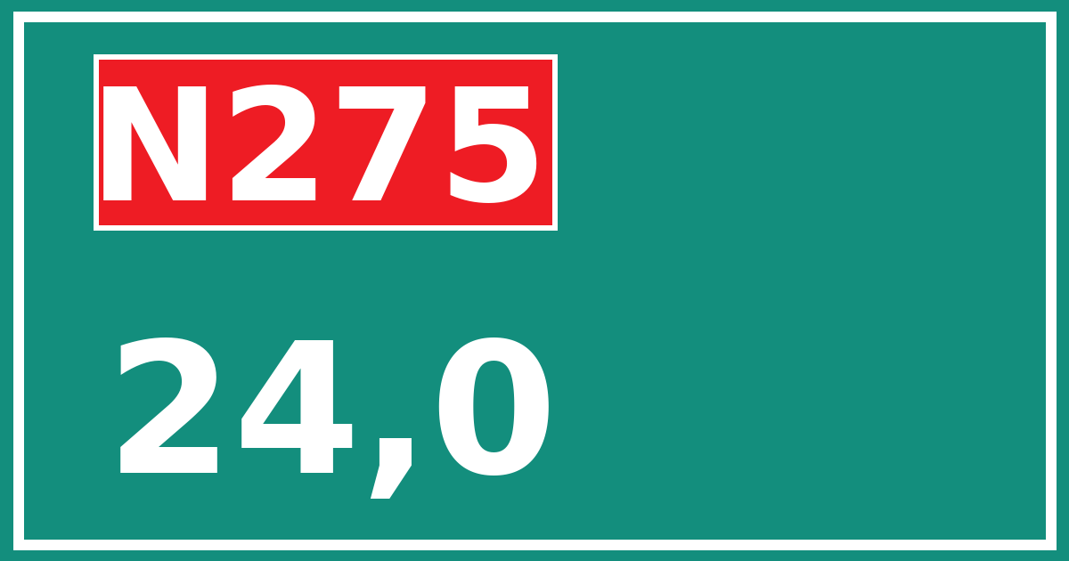 Hectometerbord N275 24,0