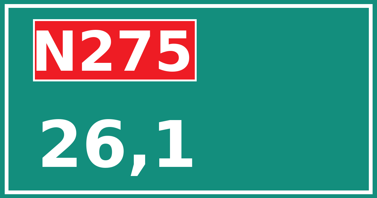Hectometerbord N275 26,1