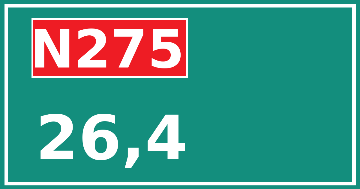 Hectometerbord N275 26,4