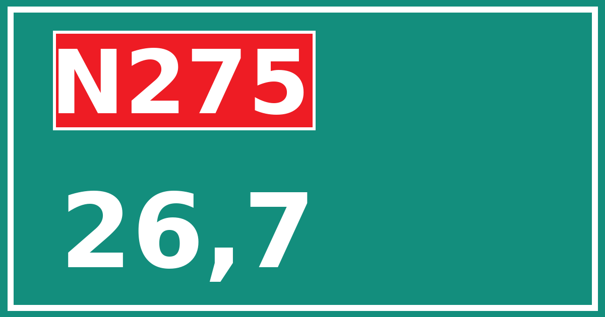 Hectometerbord N275 26,7