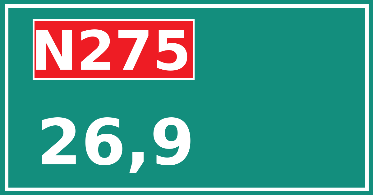 Hectometerbord N275 26,9