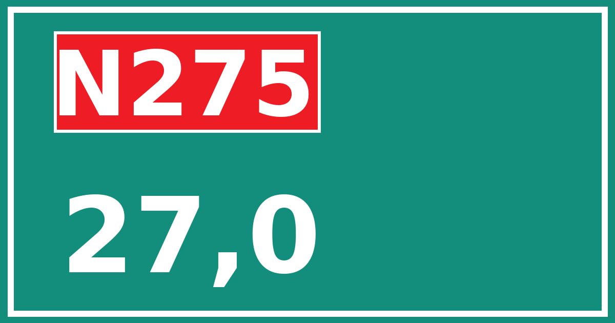 Hectometerbord N275 27,0