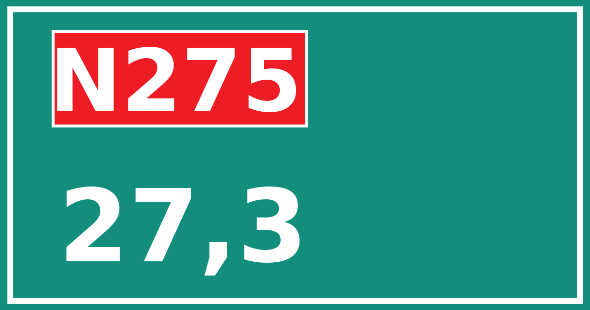 Hectometerbord N275 27,3