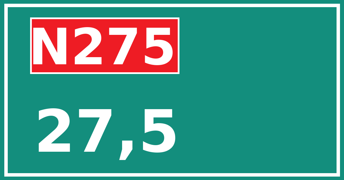 Hectometerbord N275 27,5