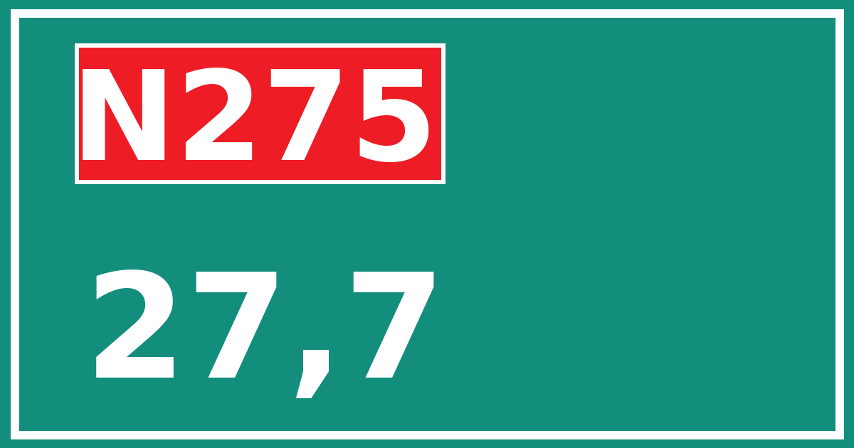 Hectometerbord N275 27,7