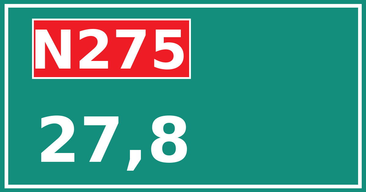 Hectometerbord N275 27,8
