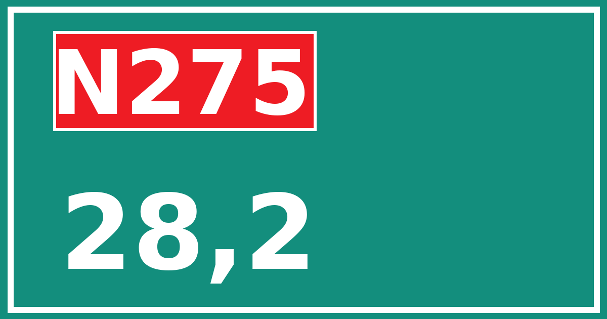 Hectometerbord N275 28,2