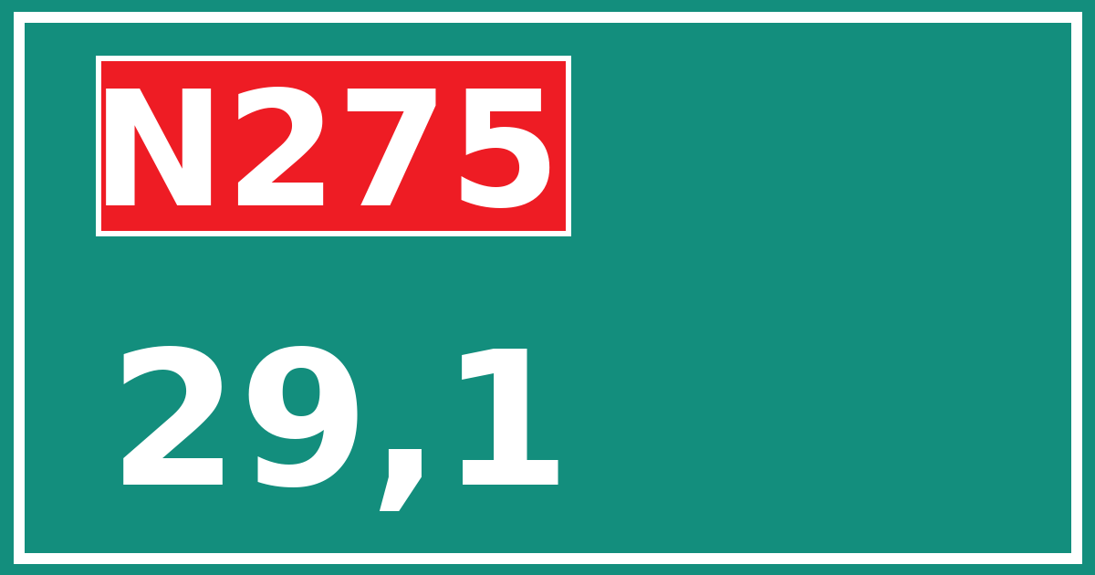 Hectometerbord N275 29,1