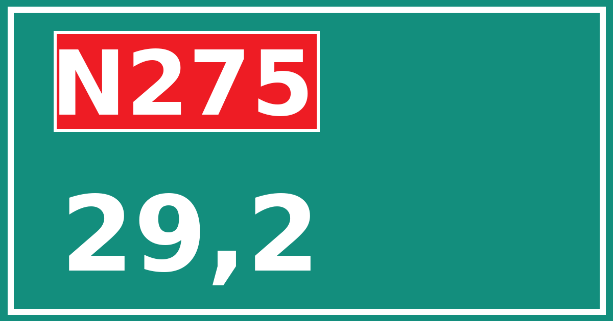 Hectometerbord N275 29,2
