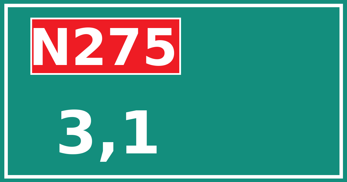 Hectometerbord N275 3,1