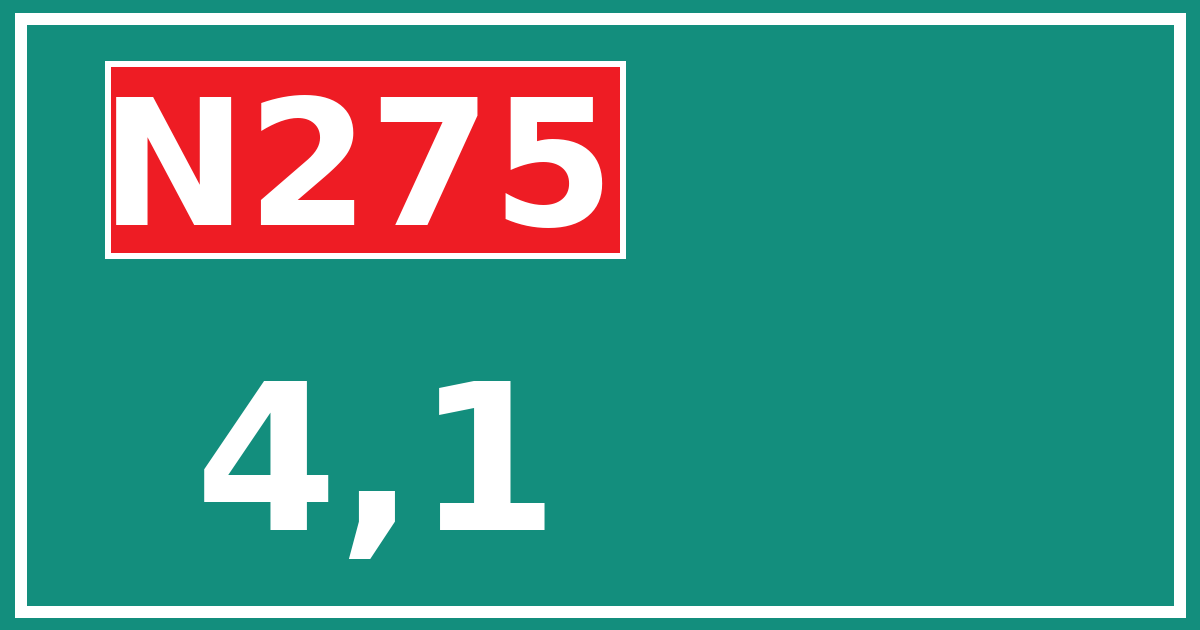 Hectometerbord N275 4,1