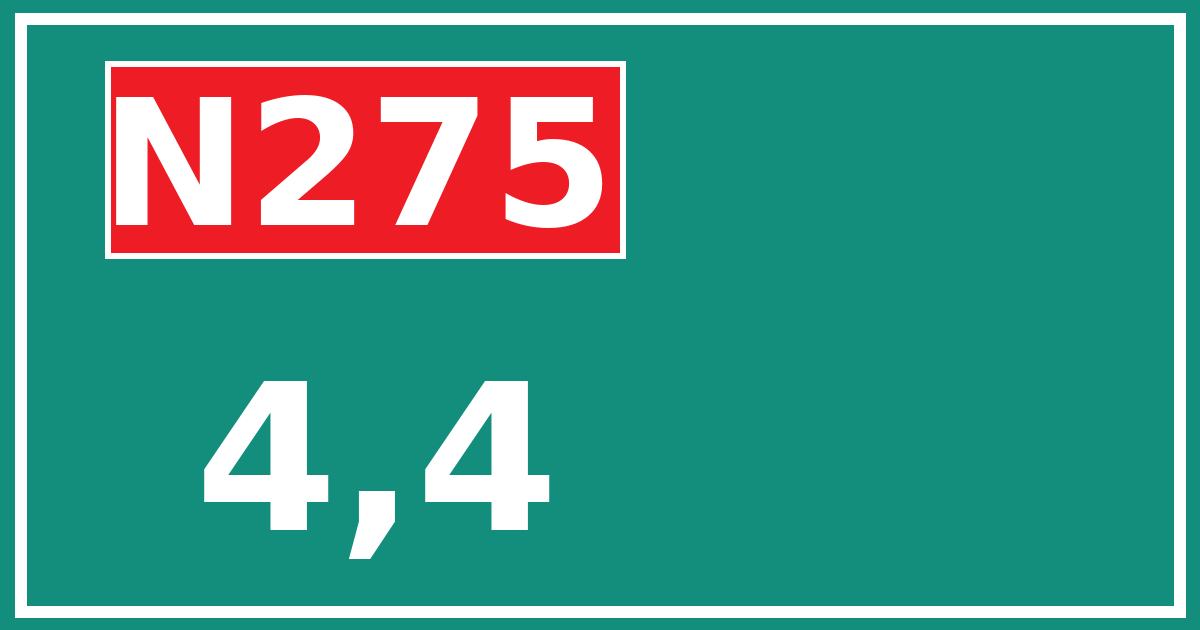 Hectometerbord N275 4,4