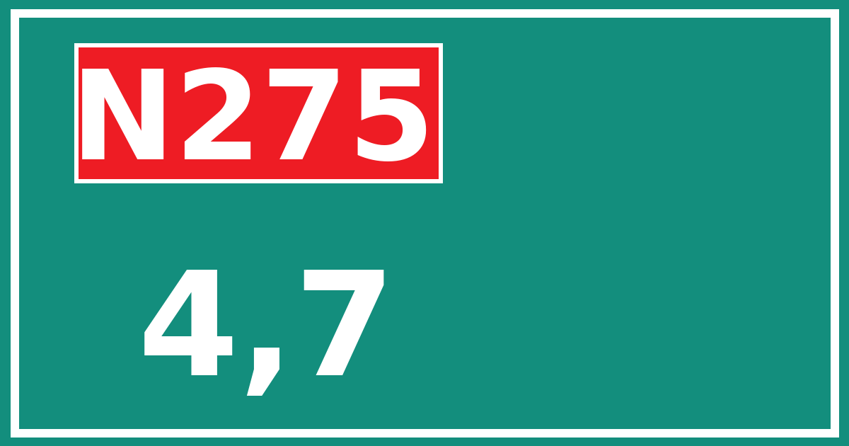 Hectometerbord N275 4,7