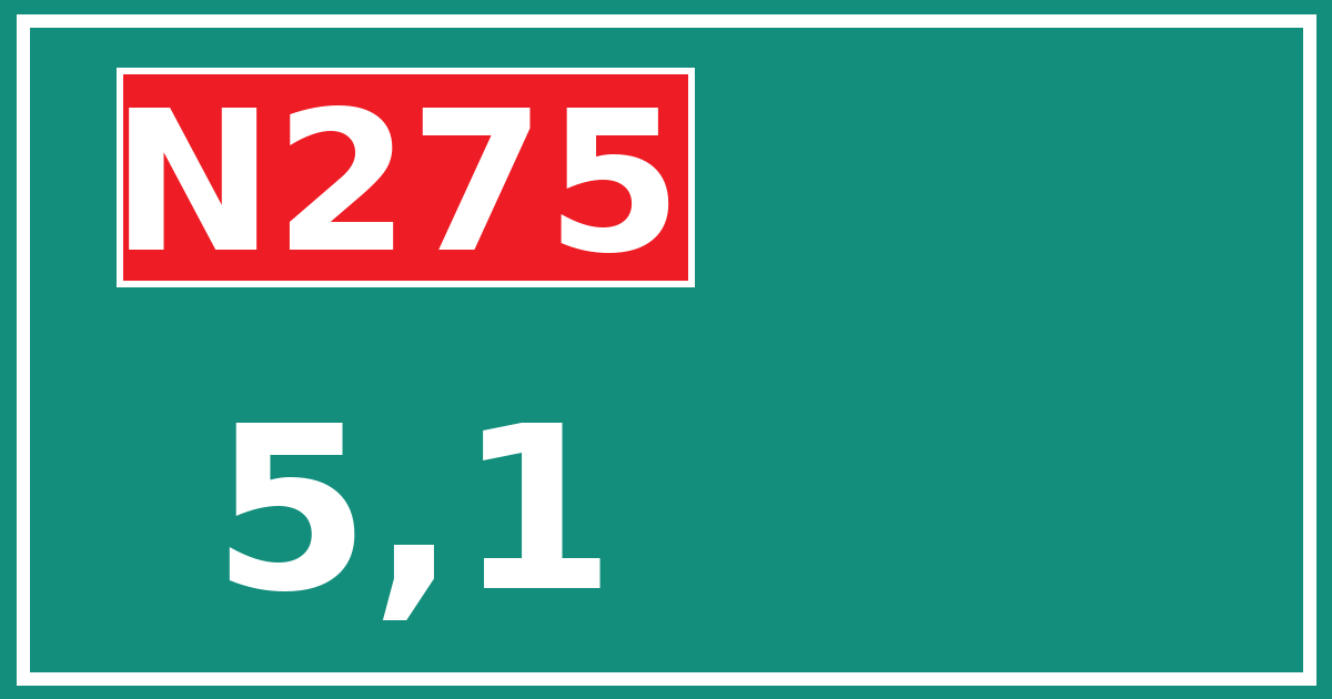 Hectometerbord N275 5,1