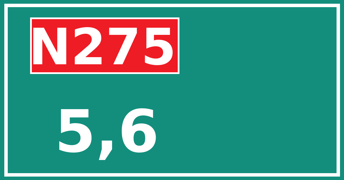 Hectometerbord N275 5,6