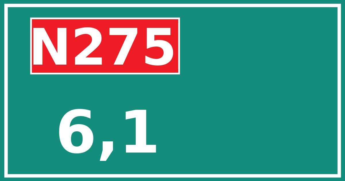 Hectometerbord N275 6,1
