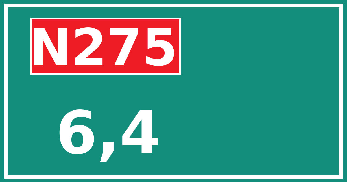 Hectometerbord N275 6,4