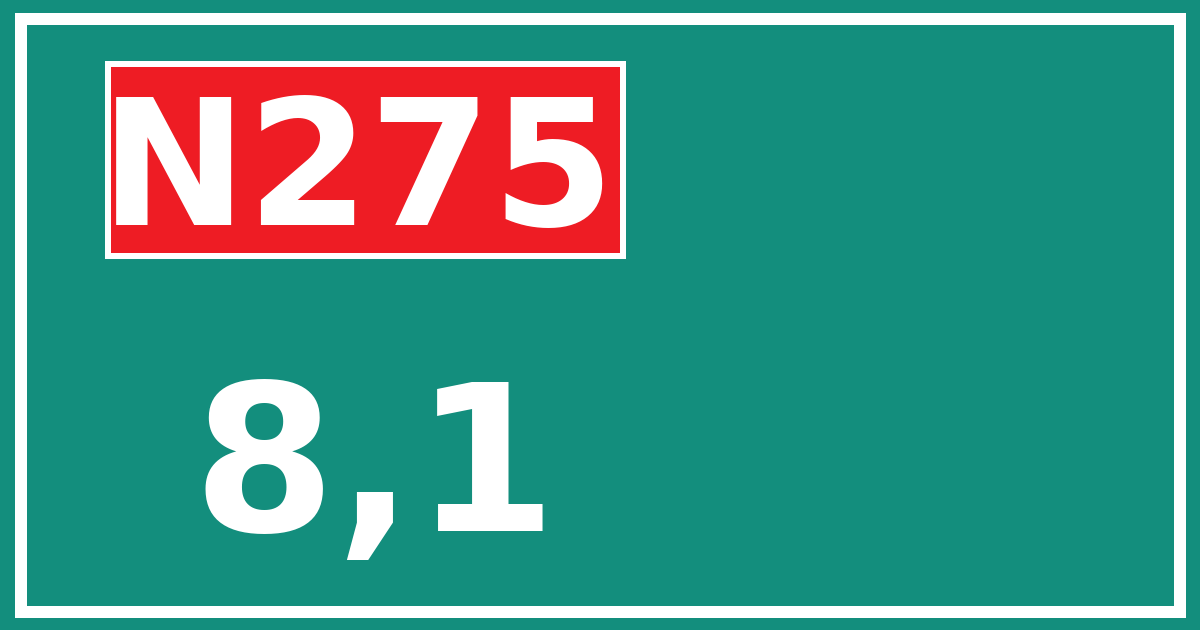 Hectometerbord N275 8,1