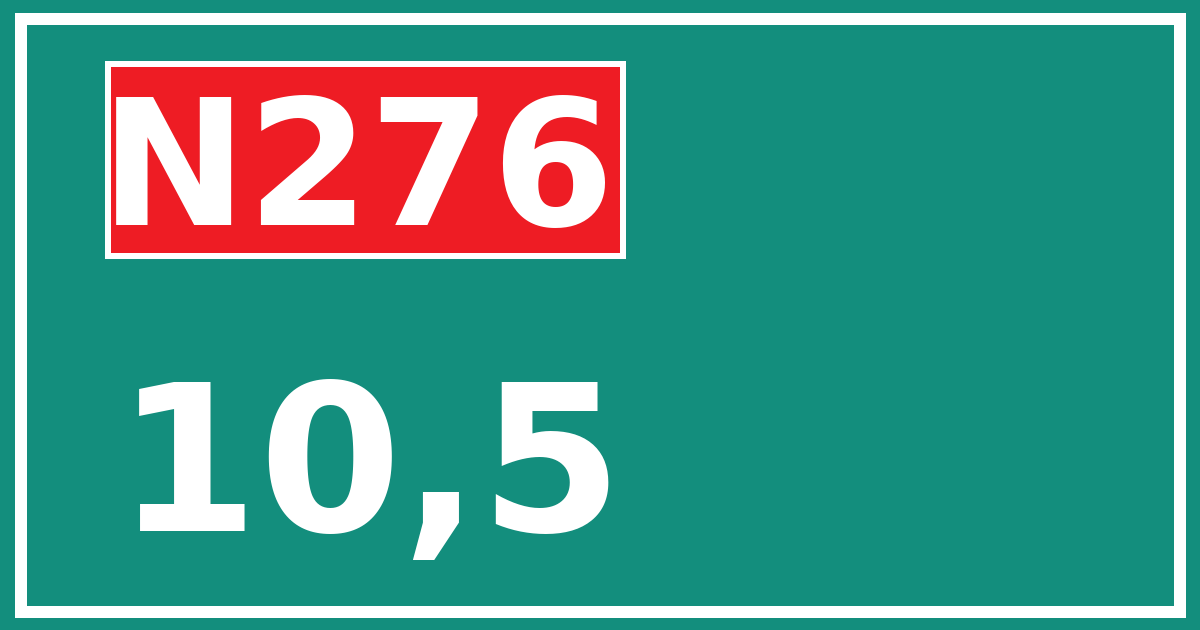 Hectometerbord N276 10,5