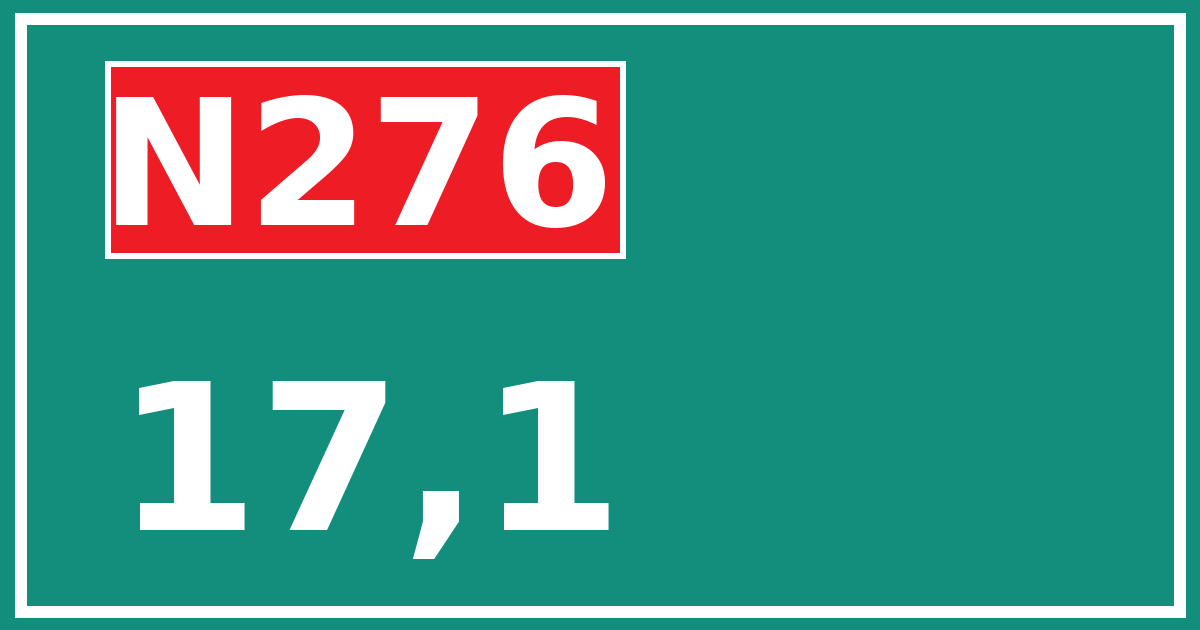 Hectometerbord N276 17,1