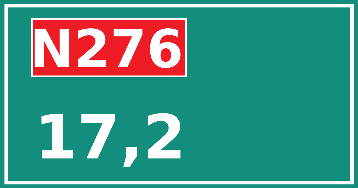 Hectometerbord N276 17,2