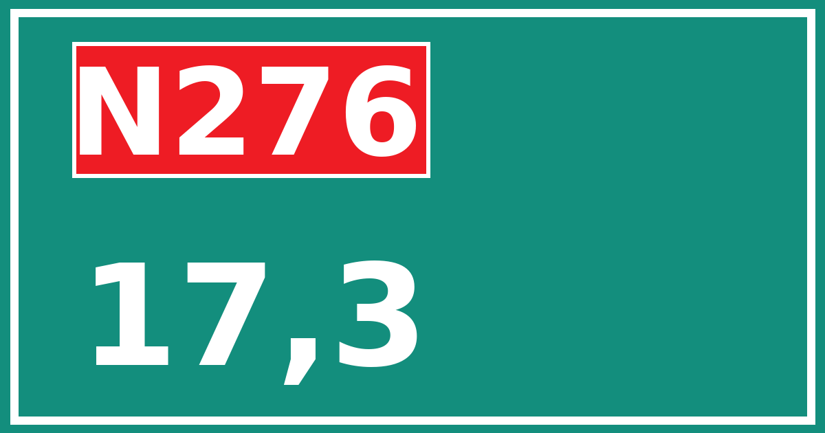 Hectometerbord N276 17,3